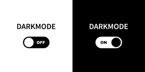 business website design using dark mode
