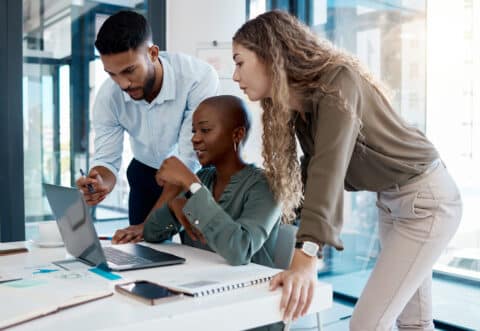 digital marketing team optimizing content for AI search