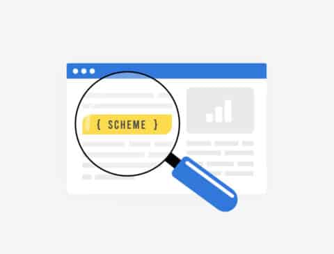 conceptual image depicting website schema markup