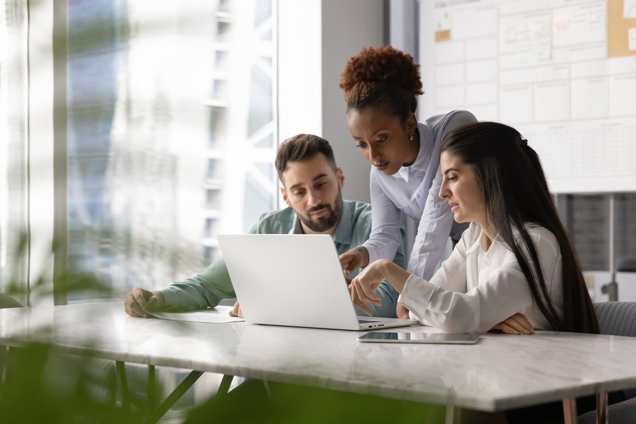 digital marketing team working on a campaign